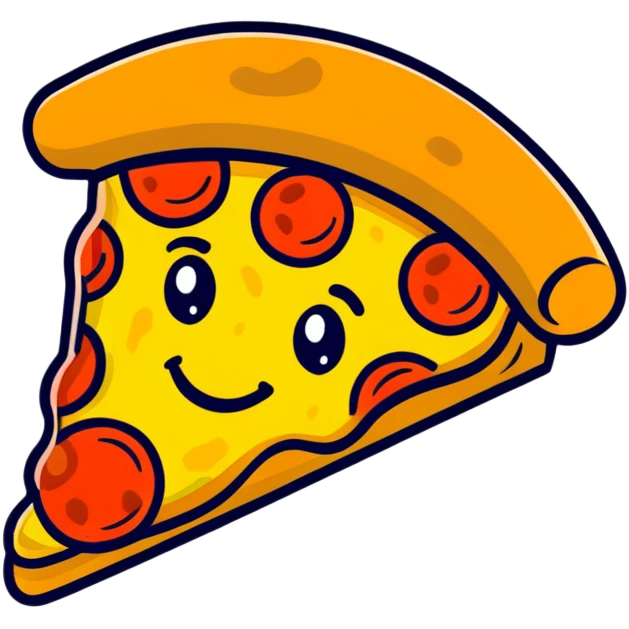 Cute pizza slice emoji