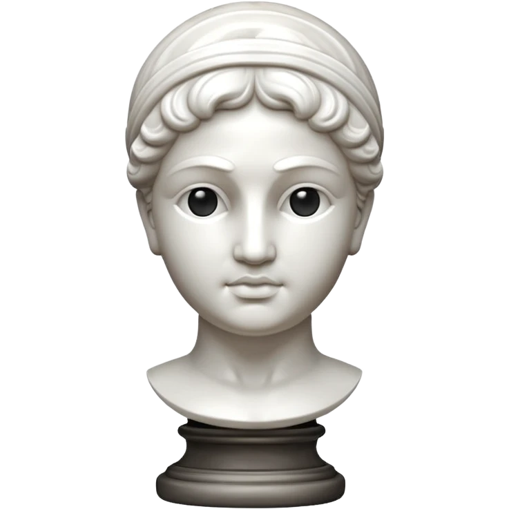 Greek hyper-realistic white precious marble statue  emoji