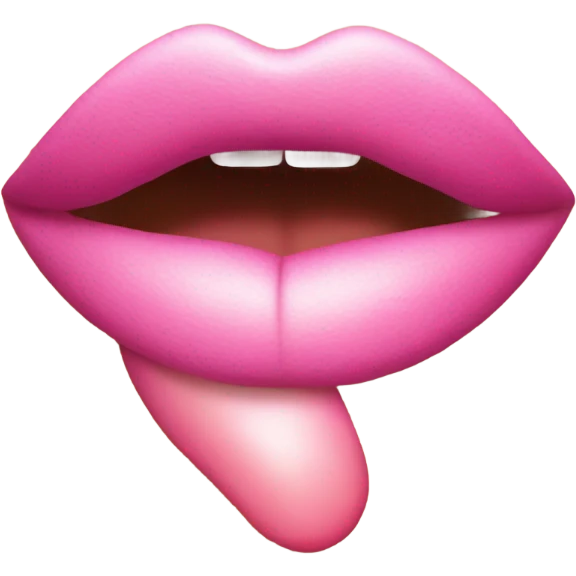 Pink kiss lips emoji