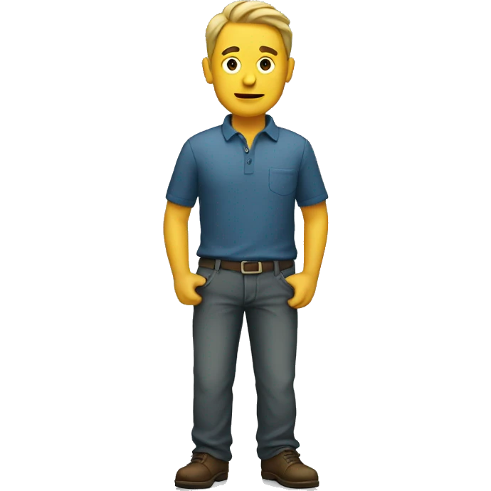 man showing empty pockets emoji