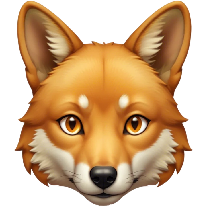 Cinematic Noble Dingo Portrait Emoji, Poised and regal, with a lean, agile build and a short, sandy-tawny fur that speaks of the wild outback, deep-set soulful amber eyes and alert ears, Simplified yet sharp and sophisticated features, highly detailed, glowing with a soft, dignified glow, high shine, intelligent and resourceful, stylized with an air of untamed elegance, focused and attentive, soft glowing outline, capturing the essence of a watchful and confident wild canine, so majestic it feels as though it could trot out of the screen with effortless authority! emoji