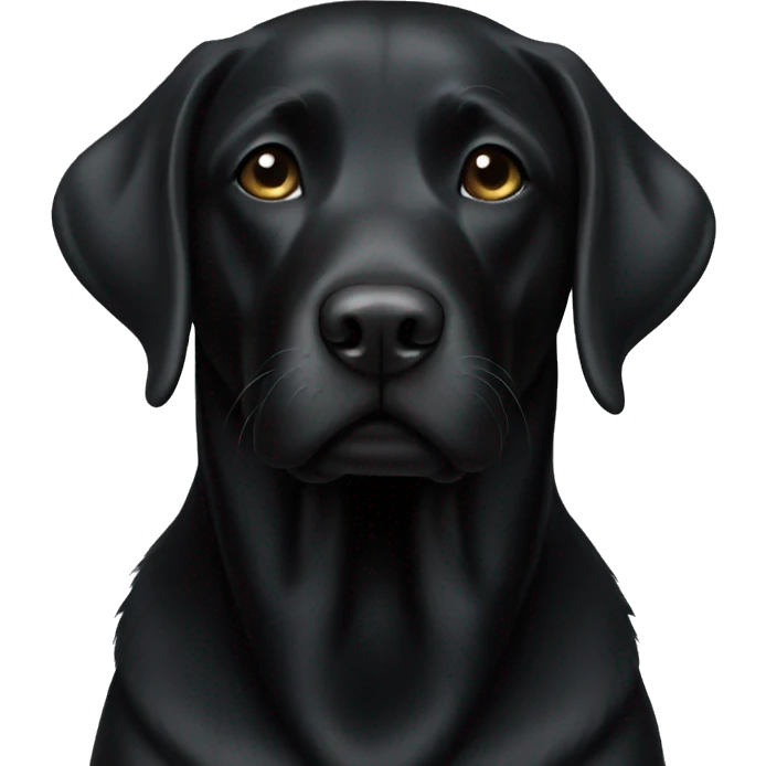 black lab black emoji