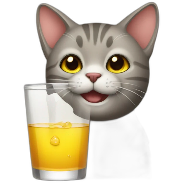 a drinking cat emoji