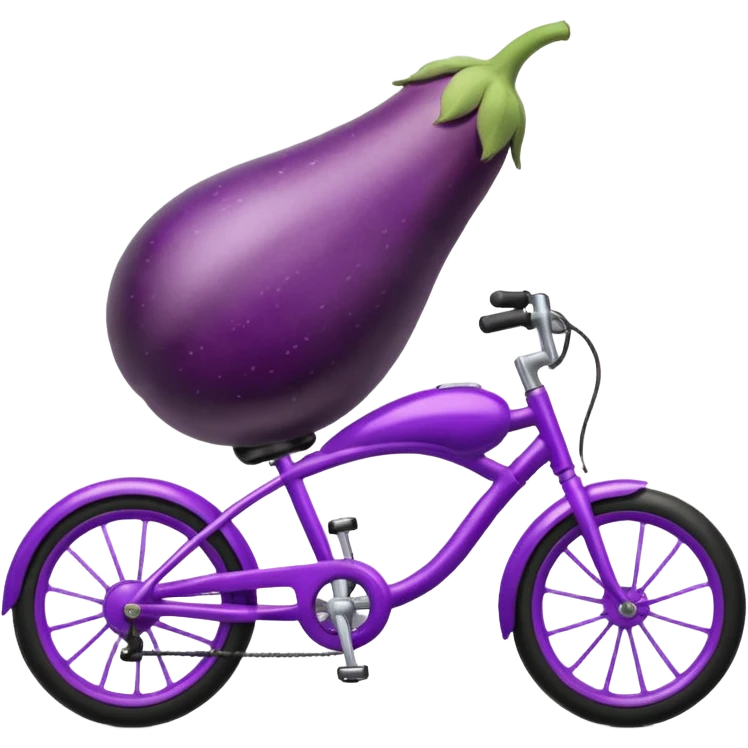 Eggplant riding bike  emoji