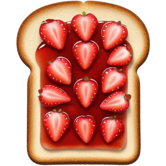 Toast with strawberry  emoji