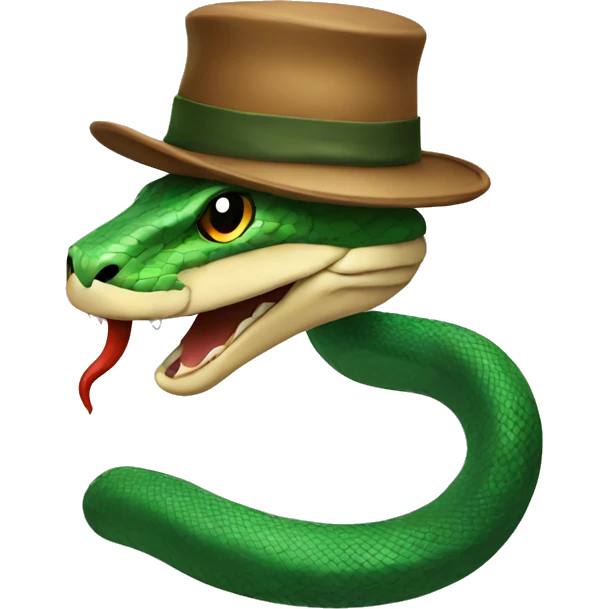 Snake with a hat emoji