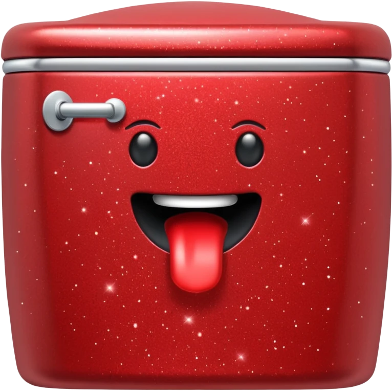 red glitter toilet emoji