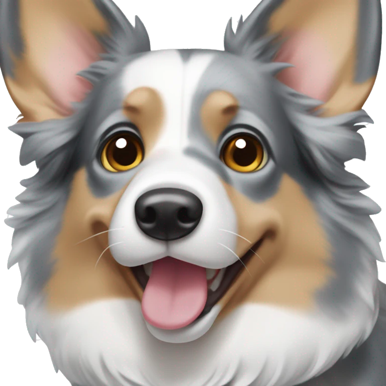 Blue Merle welsh corgi emoji