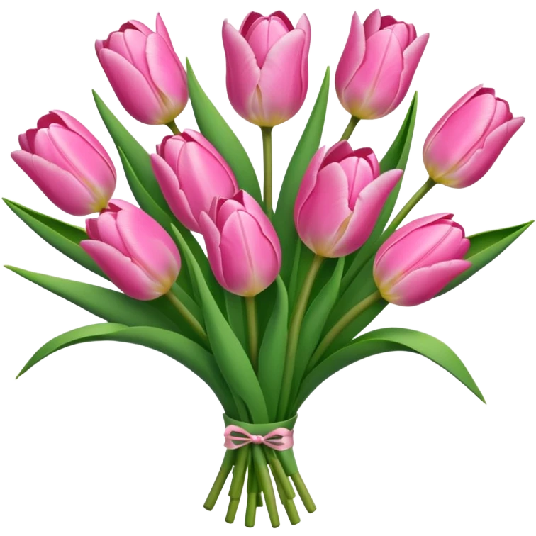 Bouquet of pink tulips emoji