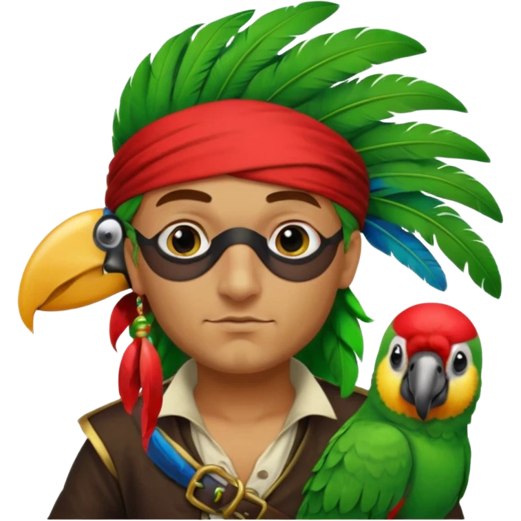 pirate and parrot emoji