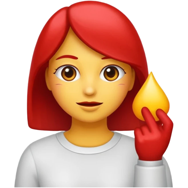 flecha sólida vermelha para marcar início de frase emoji