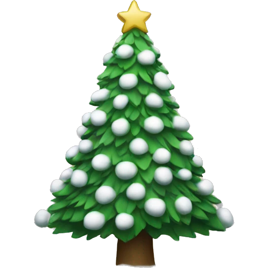 Christmas tree with snow  emoji