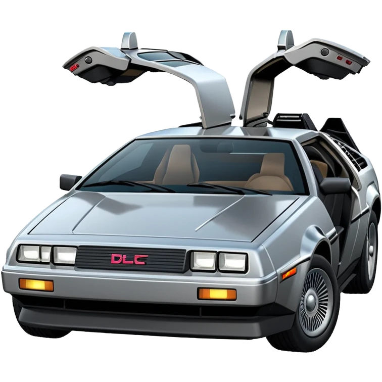 DeLorean DMC-12 driving emoji