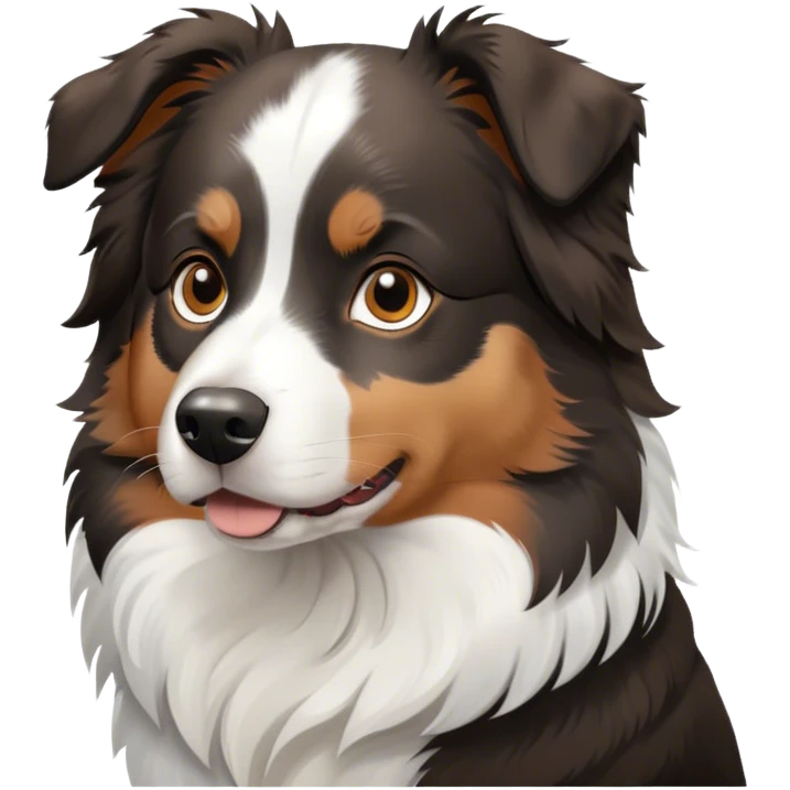 Australien Shepherd Black white with Brown eyes  emoji
