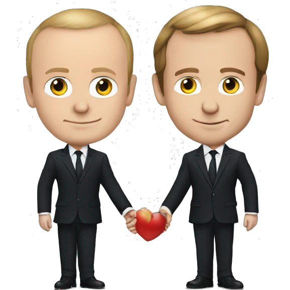 macron on putin's arms emoji