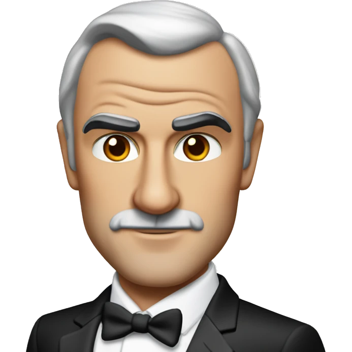 Sean Connery as James Bond detailed emoji
