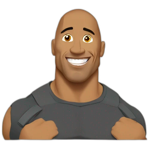 The rock qui leve un sourcil emoji
