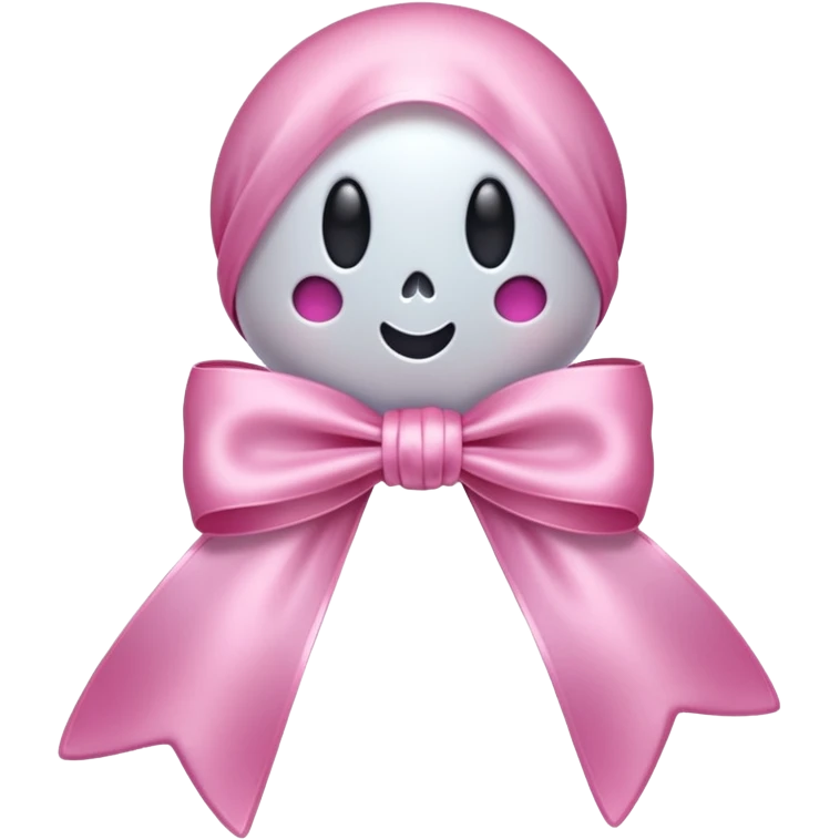 bow pink with ghost emoji