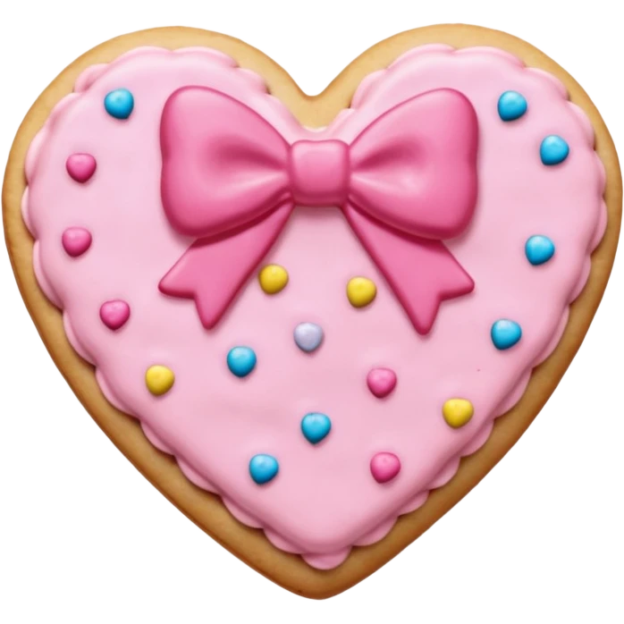 Coquette Christmas cookie emoji