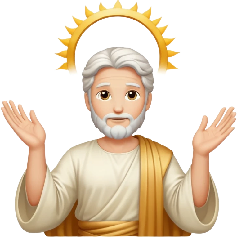 the god from heaven holds out his hand emoji