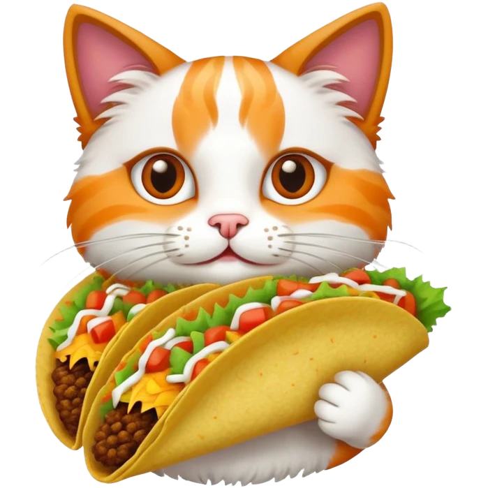 Gato comiendo tacos  emoji