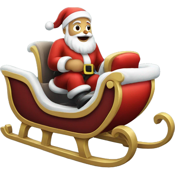 Santa sleigh emoji