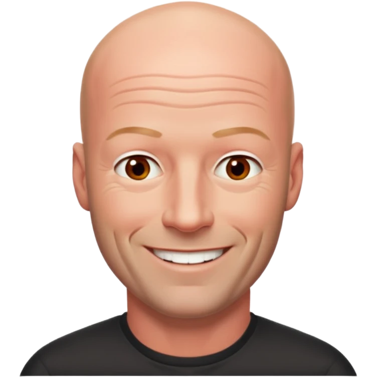 Alan Shearer bald looking older and a bit reder emoji