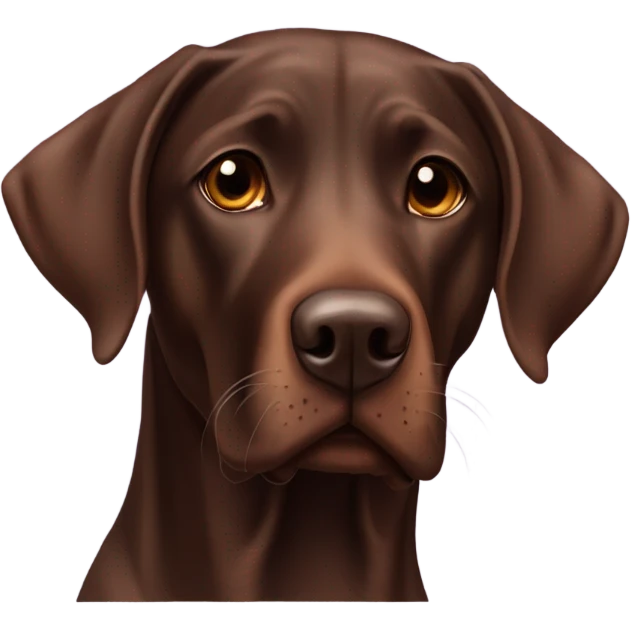 Chocolate lab with Doberman markings  emoji