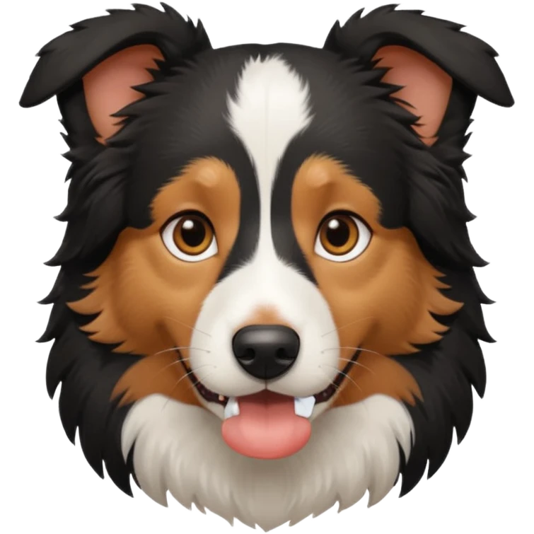 border collie black fur with brown on the eyebrows and neck emoji