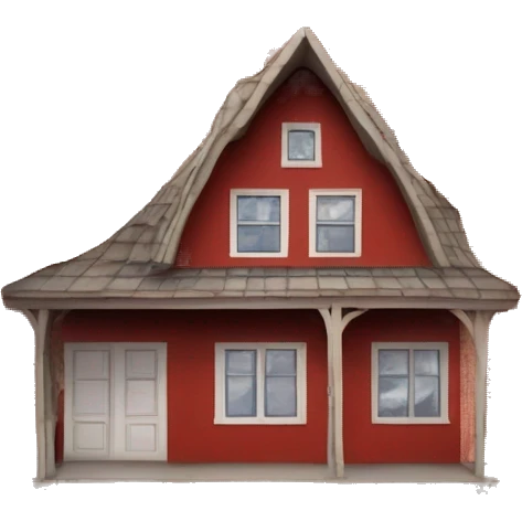 Gaudí red and white checker board walls house emoji