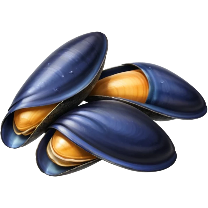 mussels, group of three emoji