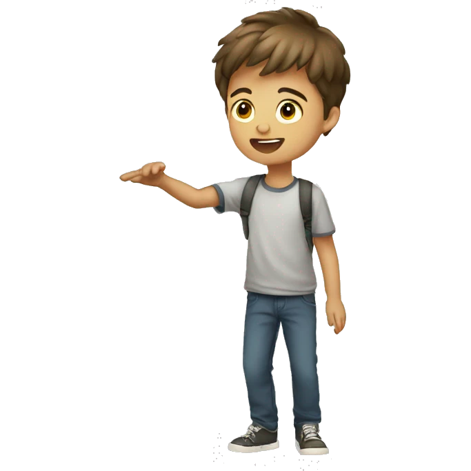 boy rtry to catch emoji