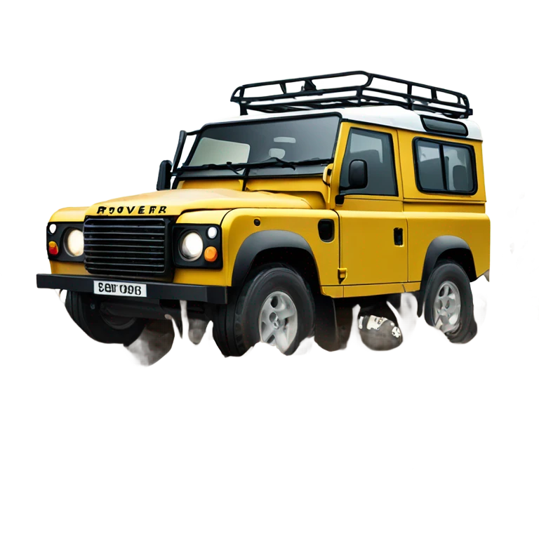 A Land Rover traversing mud emoji