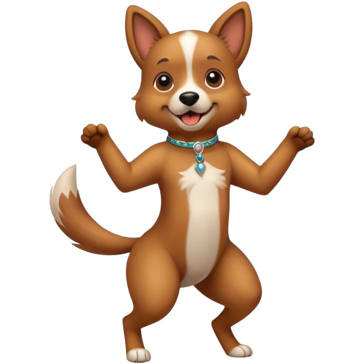 dog dancing with two legs emoji