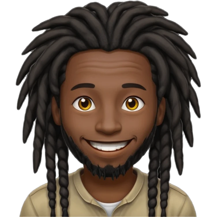 man with dreadlocks and black skin emoji