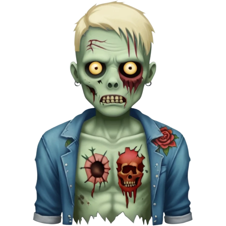 zombie with tattoo emoji