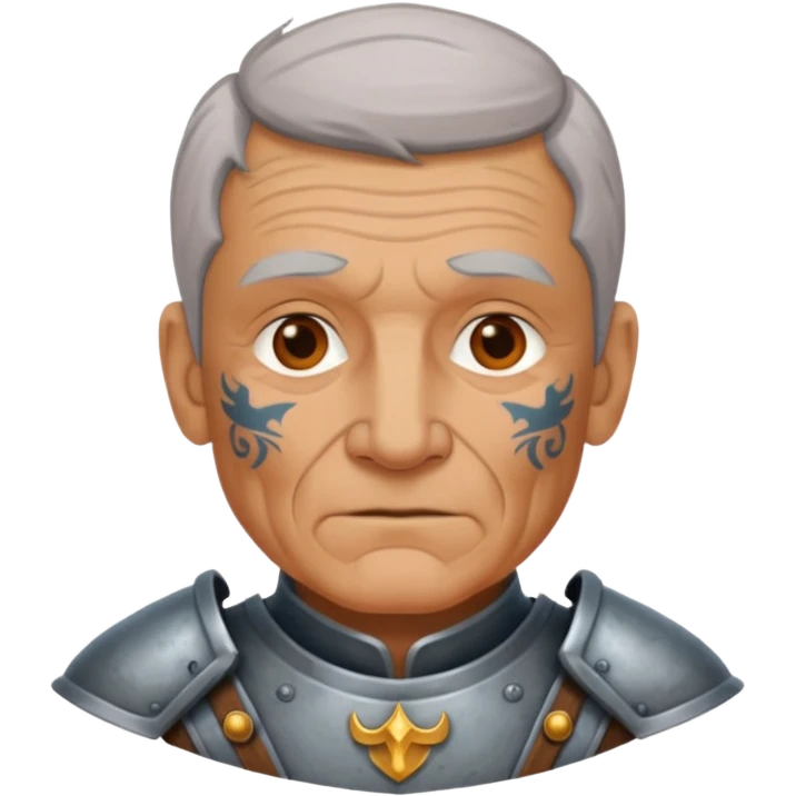elderly tattooed knight emoji