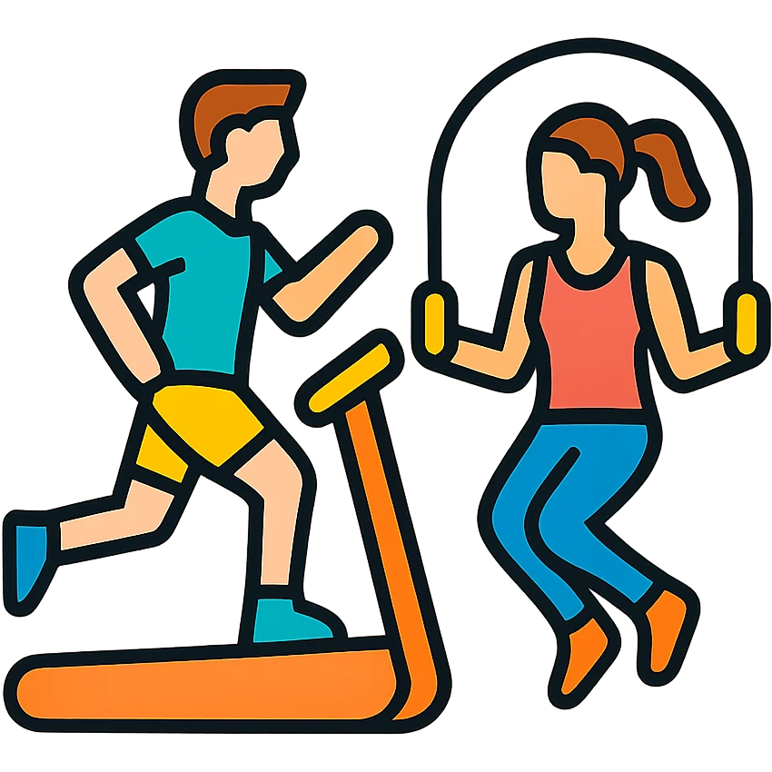 sportsmans doing cardio exercises emoji