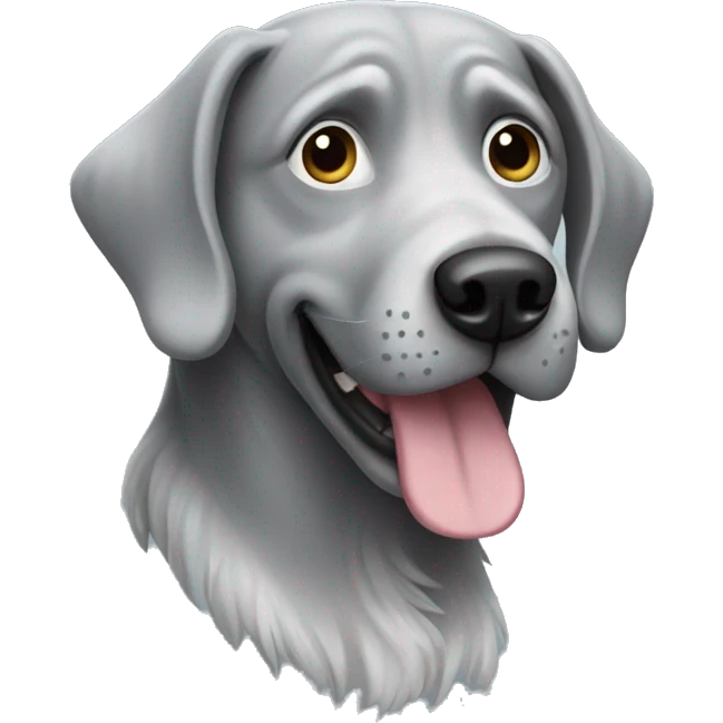Grey dog emoji