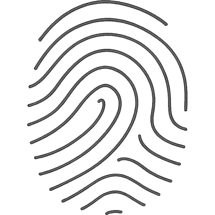 hand drawn outlined fingerprint icon emoji