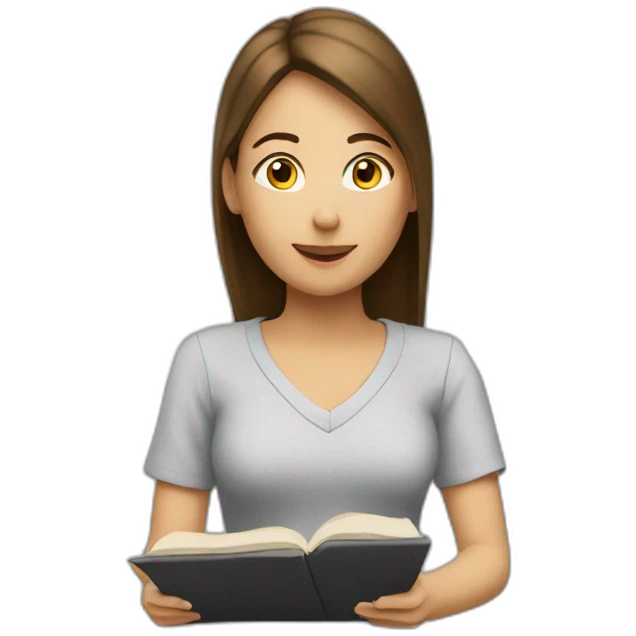 me female writing thesis emoji