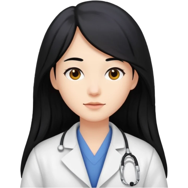 second year of medicine, but avatar with long black hair emoji