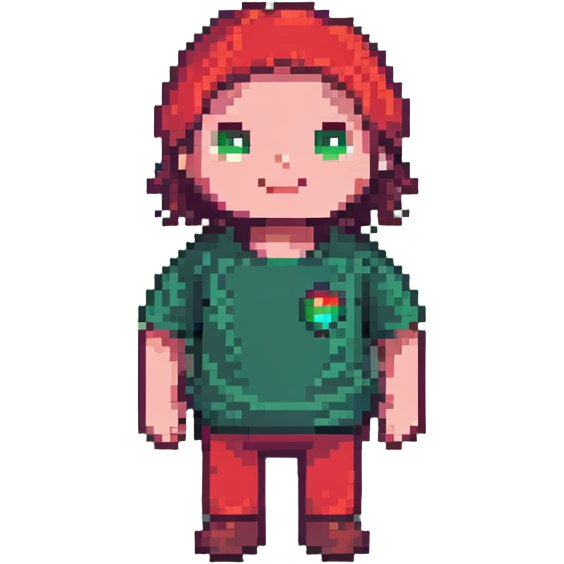 Meno character wearing a red t-shirt emoji