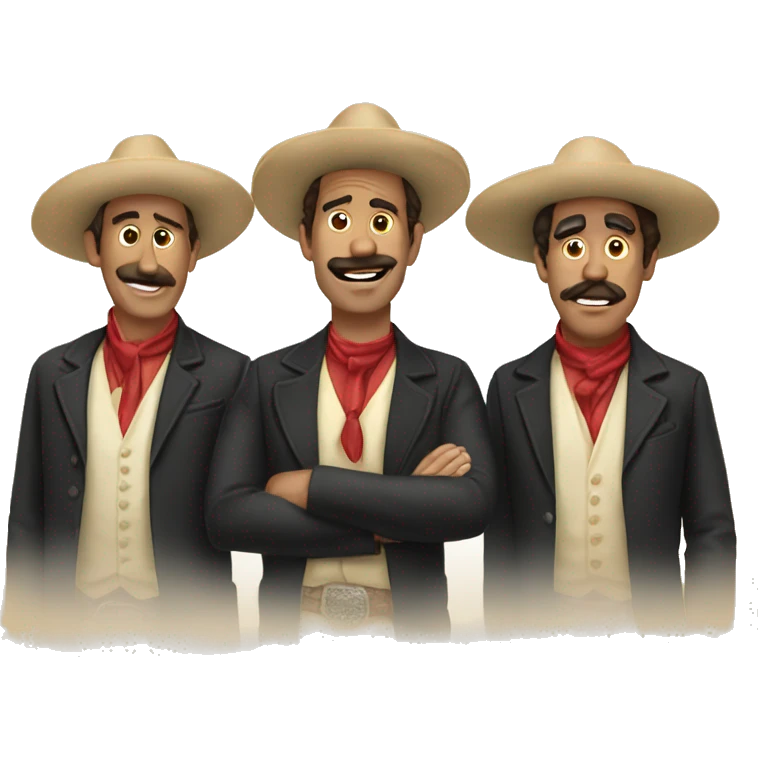 Create image of the three amigos emoji