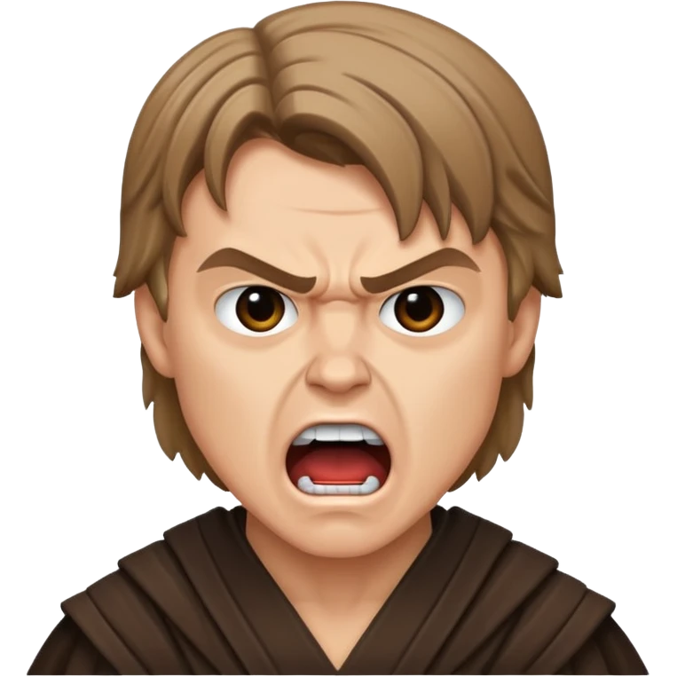 angry screaming anakin skywalker realistic face emoji