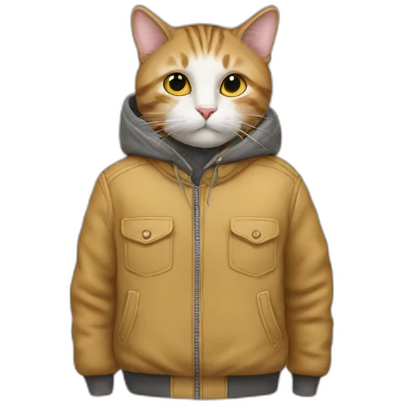 Cat wearing Jacket  emoji