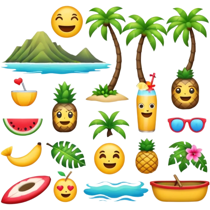Emoji thème Hawaii emoji