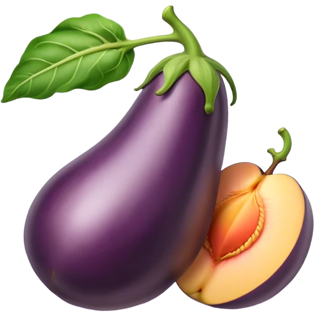 eggplant and peach emoji