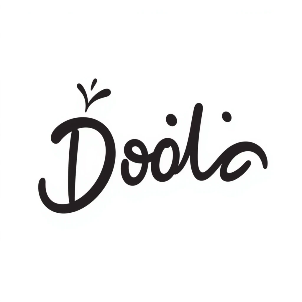 playful doodle style digital signature with black lines emoji