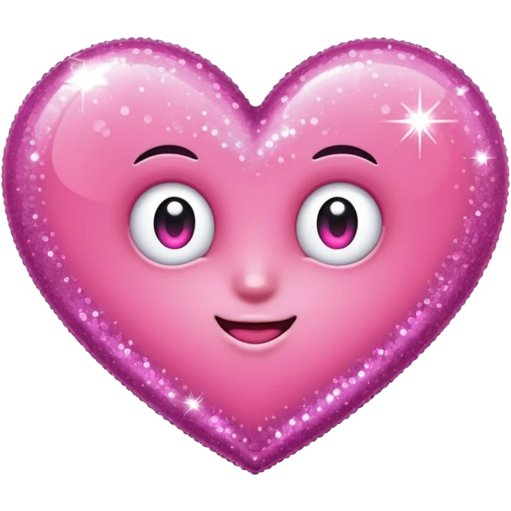 Glitter heart emoji
